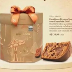 Panettone Dreams Speculoos com Chocolate Gold 750g