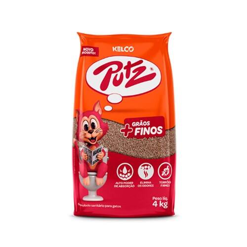 Areia Higiênica Gatos Grãos Finos Putz Kelco 4kg