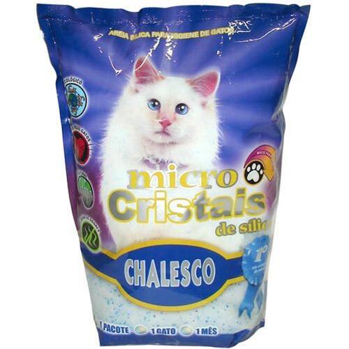 Areia Sanitária Micro Cristais de Sílica em Gel Chalesco Embalagem 1,8kg