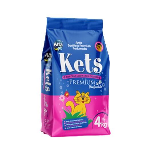 Areia Sanitária para Gatos Premium Perfumada Kets 4kg