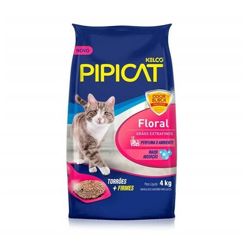 Areia Sanitária Pipicat Floral Granulado Extrafino Kelco 4kg