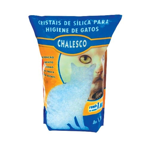 Areia Sílica para Gatos Pet Garden Chalesco Embalagem 1,8kg