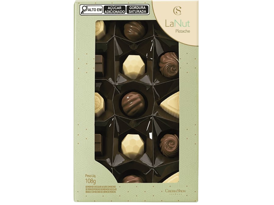 Caixa de Bombons Mini Show Pistache 108g