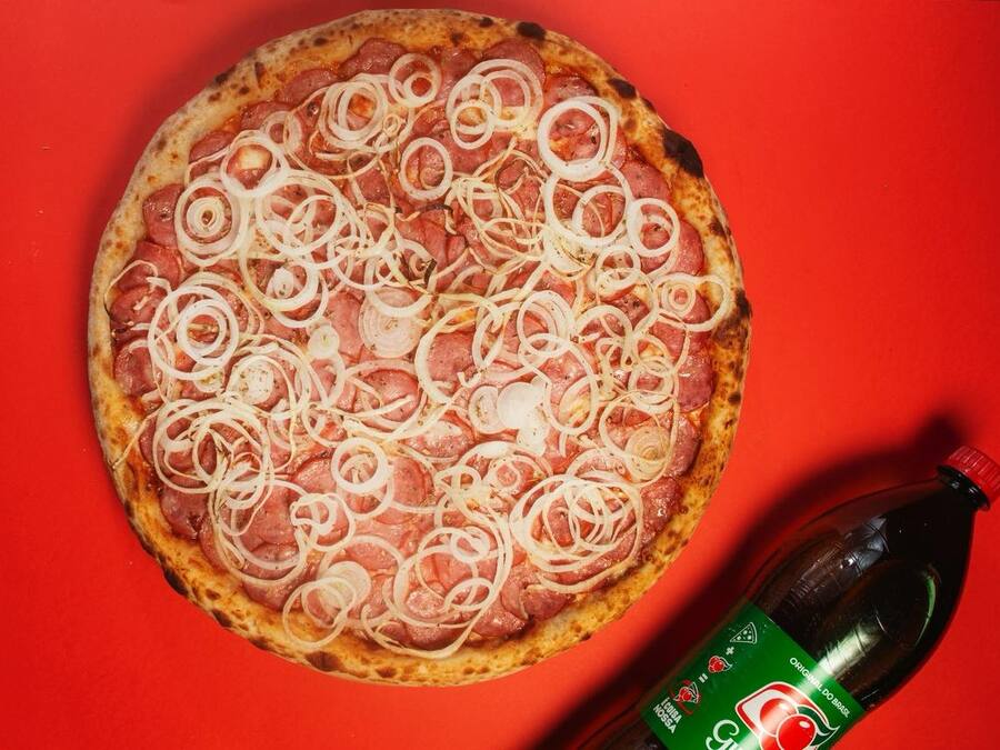 Calabresa Tradicional (35cm) + Guaraná Antarctica 1,5lt Grátis