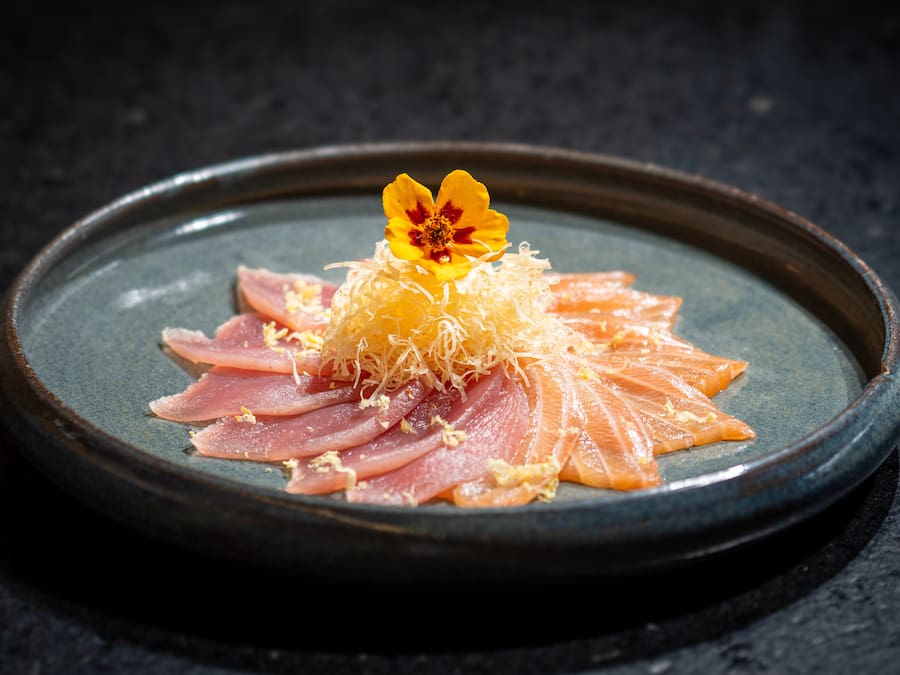Carpaccio Misto Salmão/Atum - 12 Lâminas