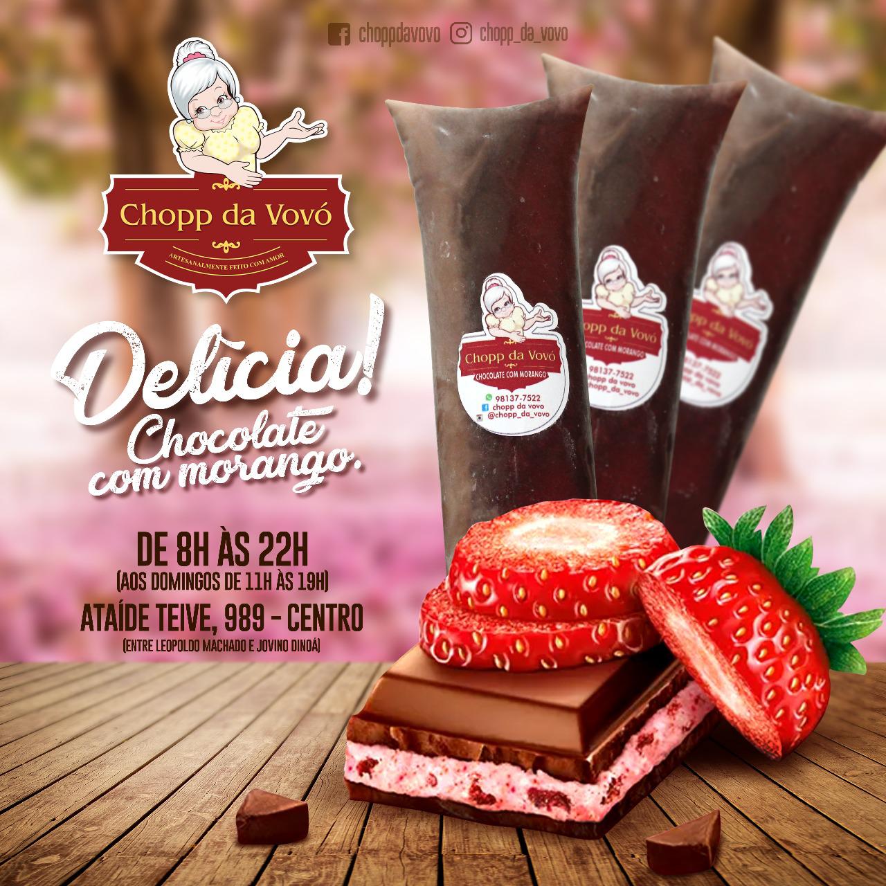 Chocolate com morango - 180 ml