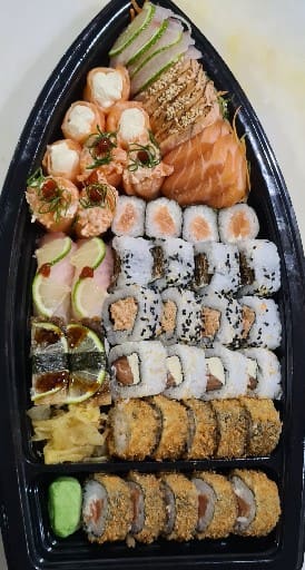 10-Combo 50 peças+330g ceviche+330ml sunomono