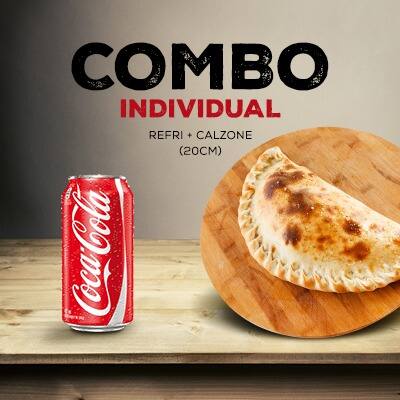 Combo individual: 1 calzone individual 20cm + 1 refri lata