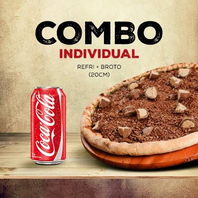 Combo individual: 1 pizza  broto20 cm + refri lata