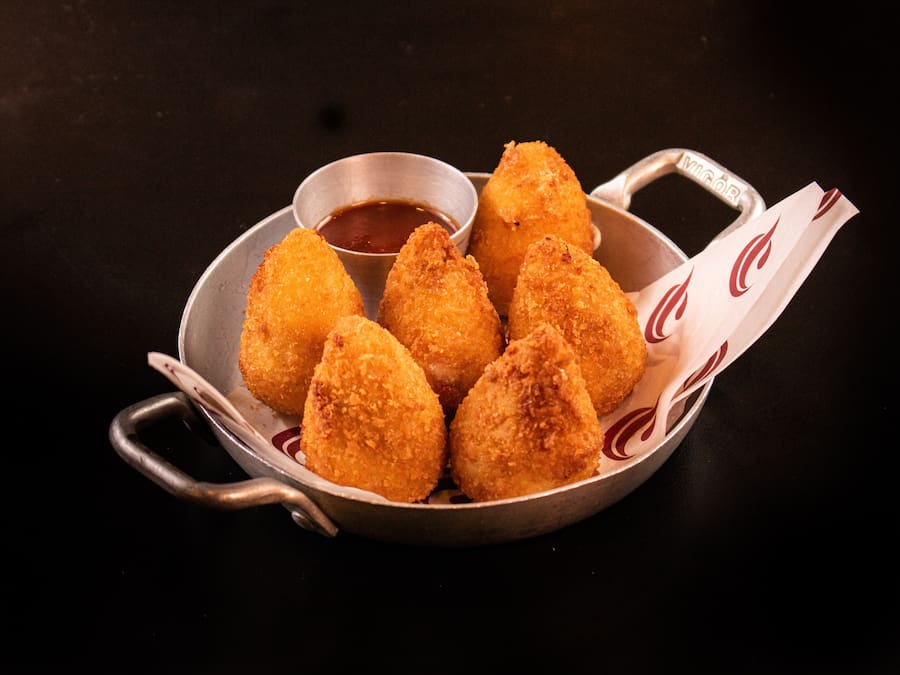 Coxinha de frango à moda churras