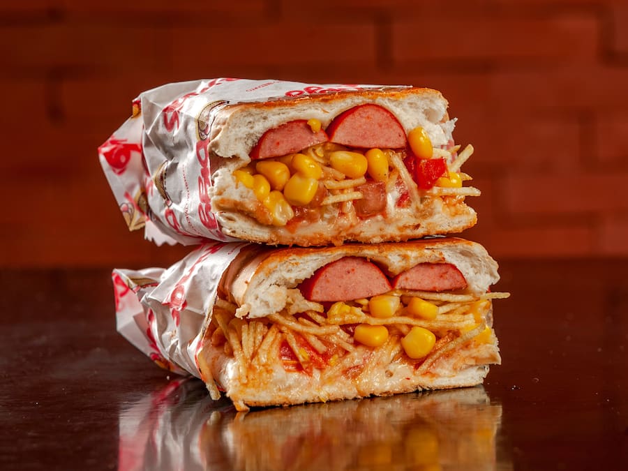 Dog milho batata palha