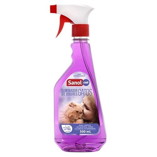 Eliminador de Odor Sanol Cat para Gatos Lavanda Embalagem 500ml