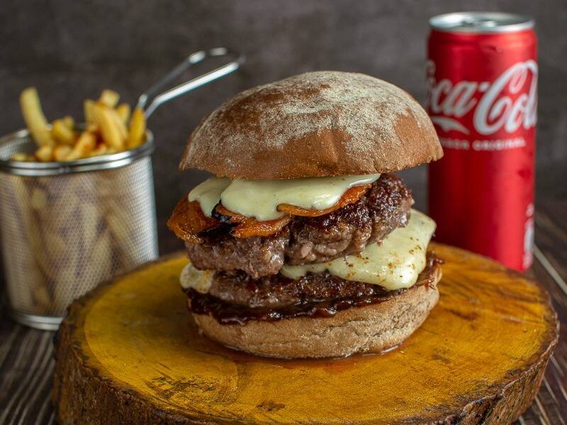 Explode Coração+Batata+Refrigerante Lata - Double com muito bacon