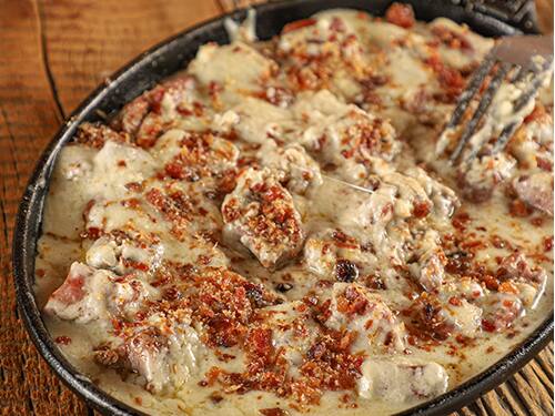 Filet, cheese and bacon 