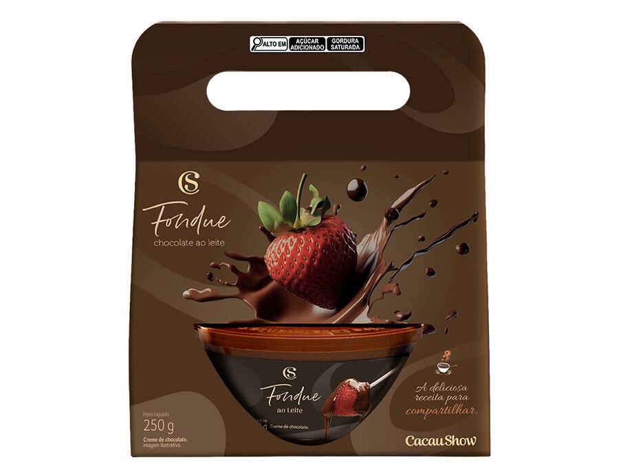 Fondue de chocolate ao leite Cacau Show 250g