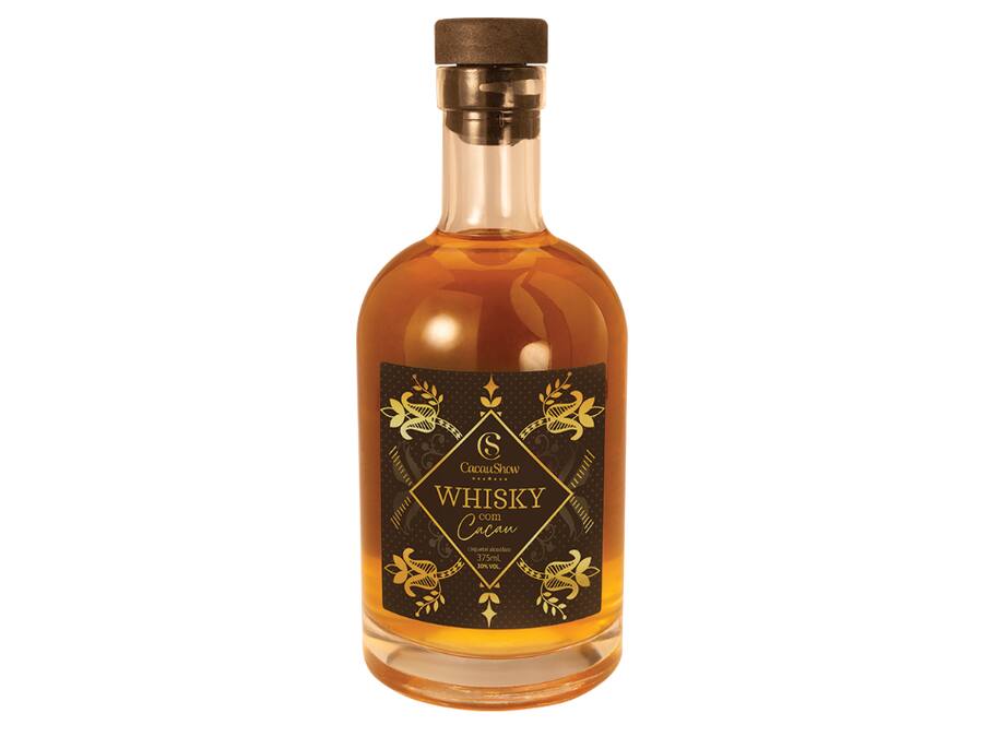 Garrafa de Whisky com Chocolate Cacau Show 375ml