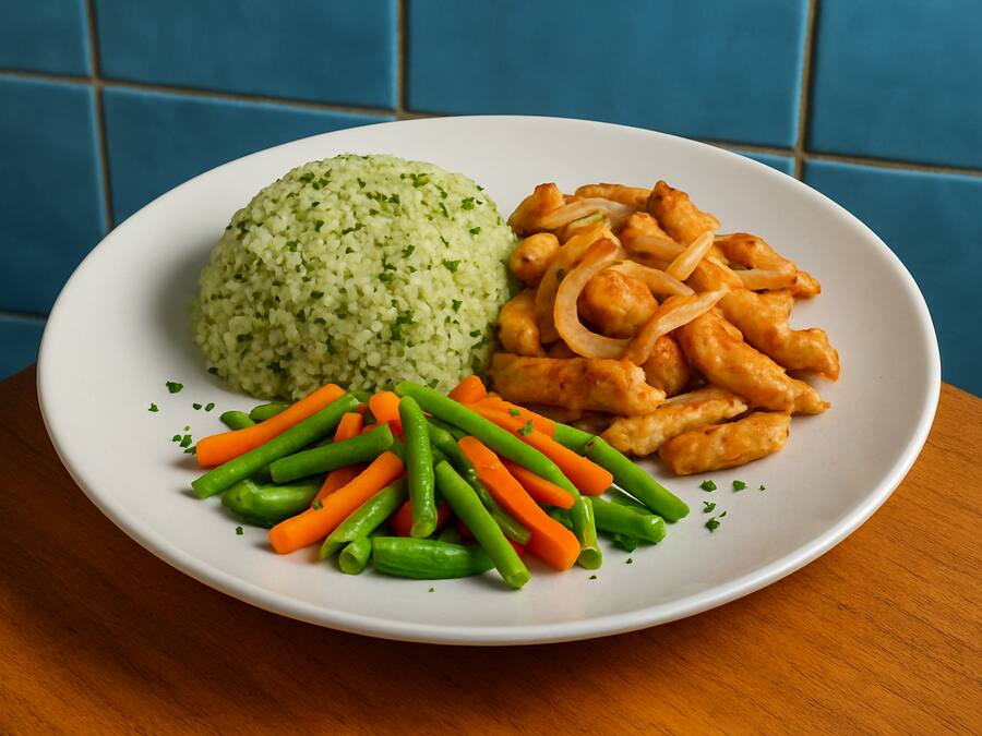 Isca de Frango Acebolado + Bebida