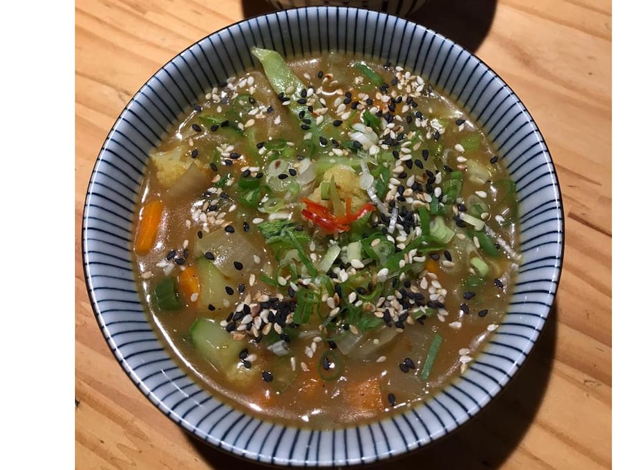 Karê de Legumes ao Curry (Médio Picante) (Gluten Free)