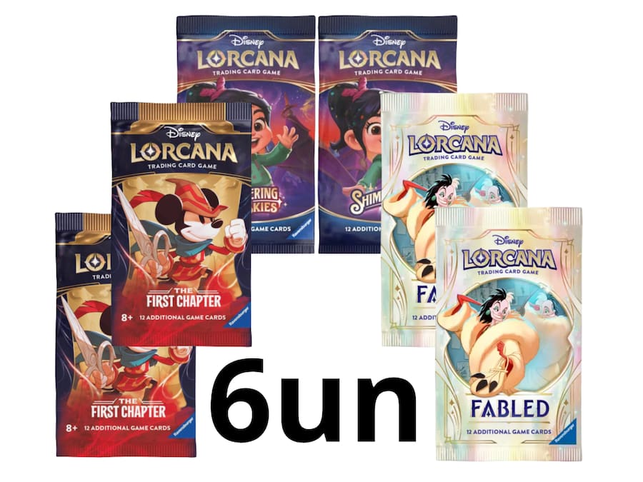 Kit 6un Booster Avulso - Disney Lorcana Tcg (5% Off)