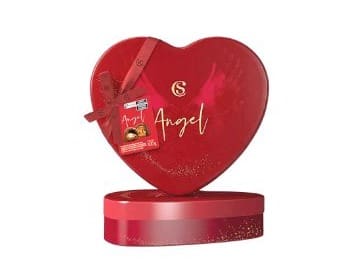 Lata de Coração com bombons de Doce de Leite e Brigadeiro 100g