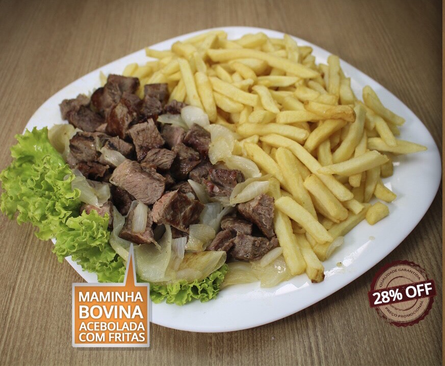 Maminha acebolada com fritas (888)