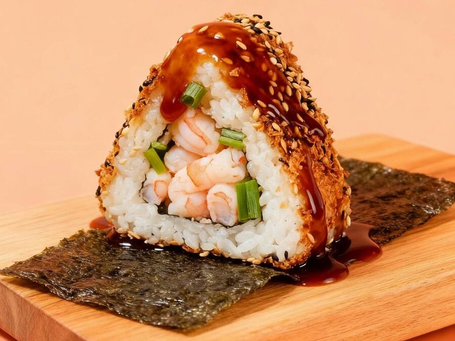 Onigiri Camarão Filadélfia