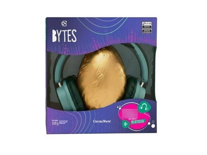 Ovo De Páscoa Ao Leite Bytes Fone Verde 200g