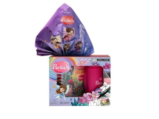 Ovo De Páscoa Ao Leite Caderno E Canetas Bella'S 170g