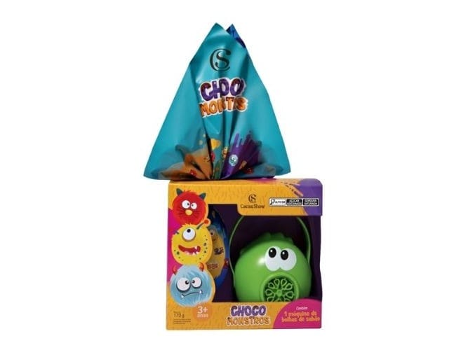 Ovo De Páscoa Ao Leite Chocomonstros Bolha De Sabão Ludovico 170g