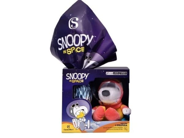 Ovo de Páscoa ao Leite Pelúcia Snoopy Astronauta 170g