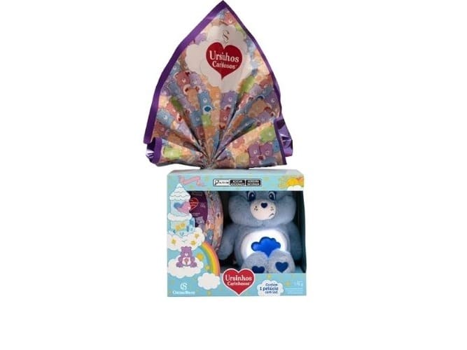 Ovo De Páscoa Ao Leite Pelúcia Zangadinho Com Led Ursinhos Carinhosos 170g