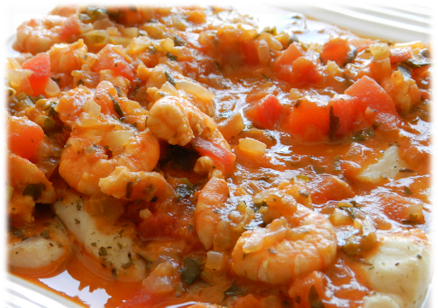 Peixe ao Molho de Camarão 
