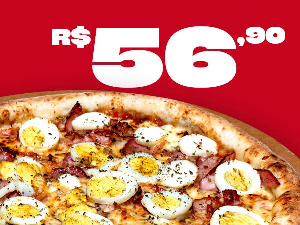 Pizza de 30cm - Sabores selecionados por R$56,90
