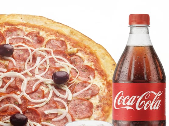 Pizza de Calabresa + Coca Cola