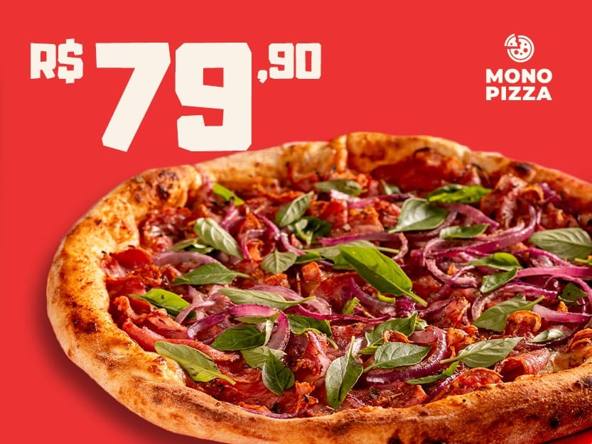 Pizza Gigante (8 Fatias) Qualquer Sabor por R$79,90 | Promo