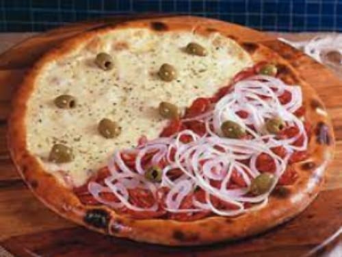 Pizza Grande 1/2 Calabresa 1/2 Mussarela
