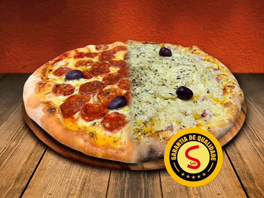 Pizza Grande Portuguesa + Pepperoni Sadia (08 pedaços)