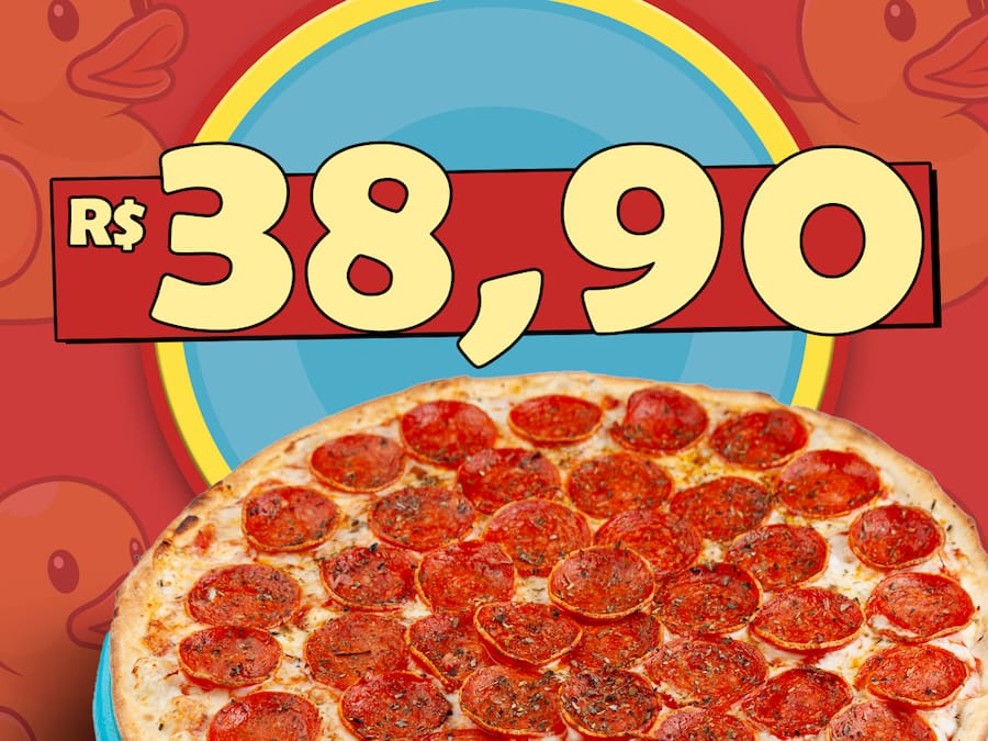 Pizzas individuais "25cm" por 38,90.