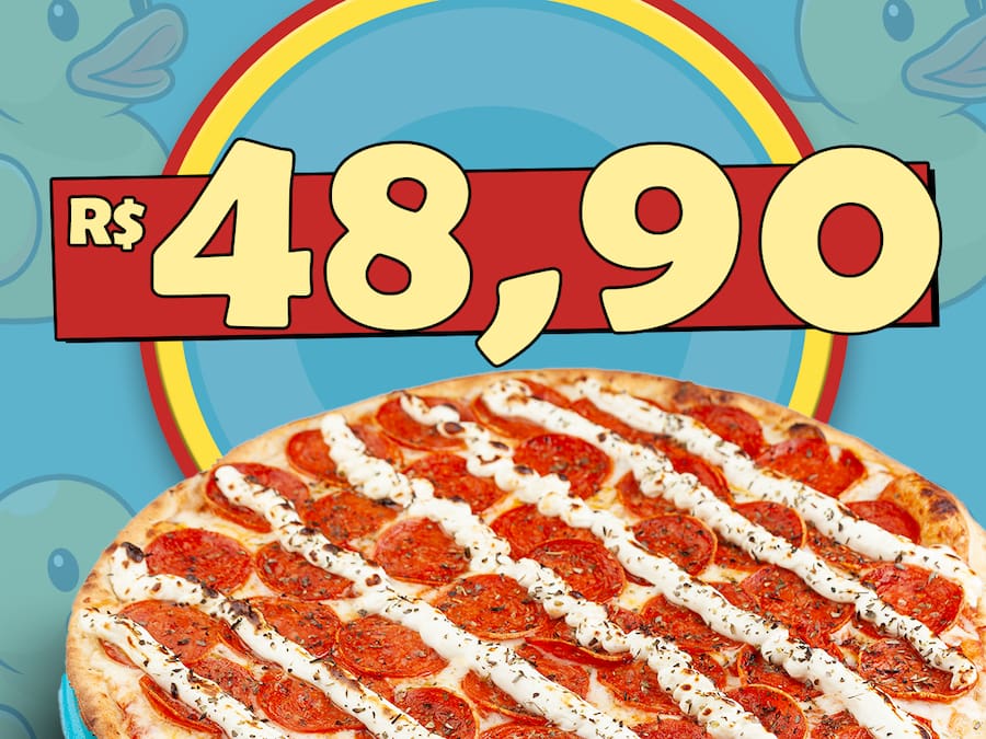 Pizzas individuais "25cm" por 48,90.