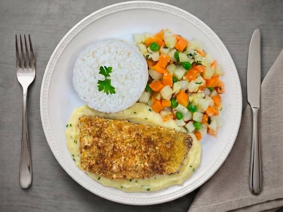 Salmão com Crosta Crocante