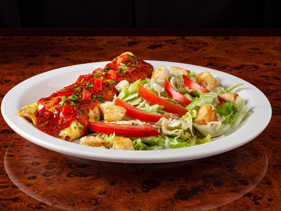 Shrimp 'n eggs + salada personalizada