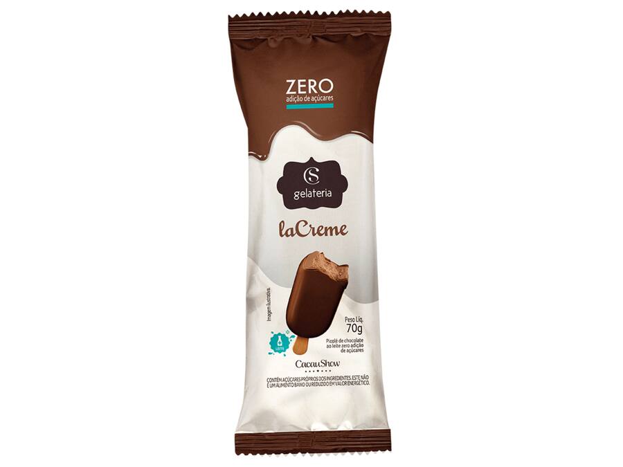 Sorvete Lacreme Zero Adição de Açúcar 70g