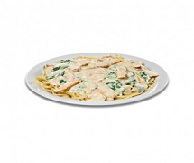 Spaghetti  salmão e rúcula