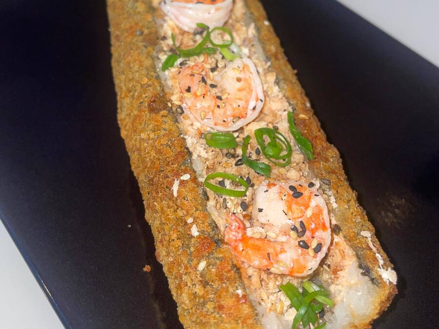 Sushi Big Tj Hot - Salmão Grelhado com Camarão - 1 unidade