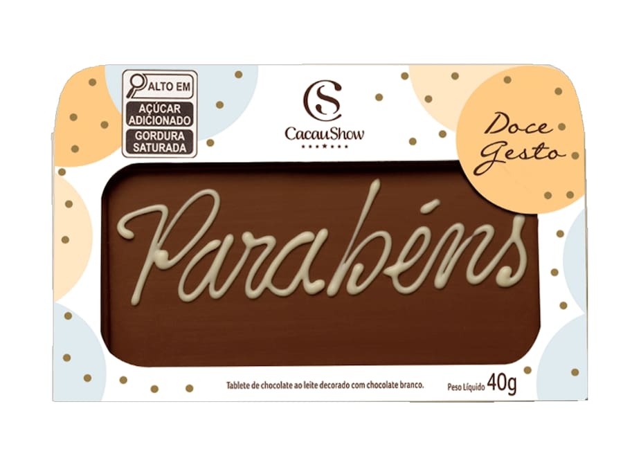 CHOCOARTE PARABÉNS 40g