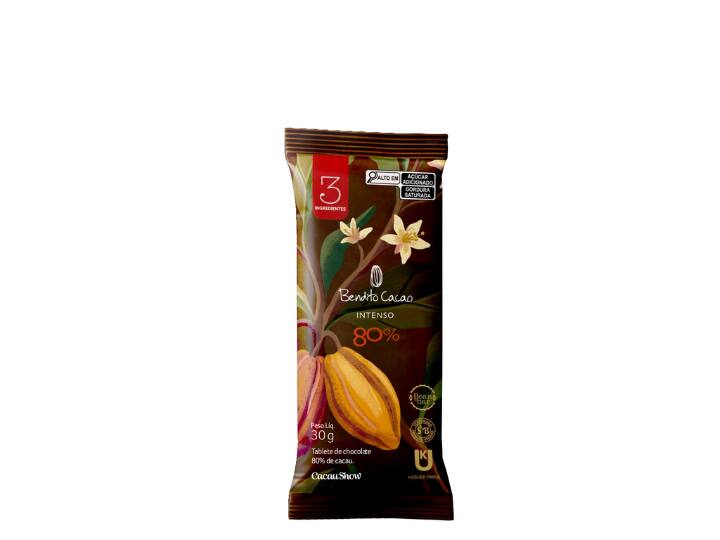 Tablete de Chocolate Intenso Bendito Cacao 80% 30g