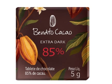 Tablete de Chocolate Intenso Bendito Cacao 85% 5g