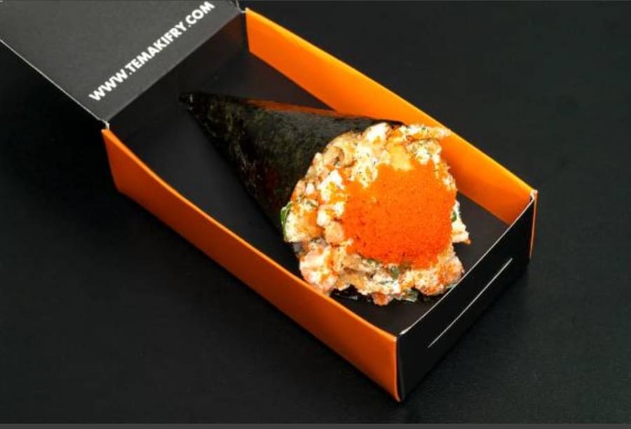 Temaki Camarão com Ovas