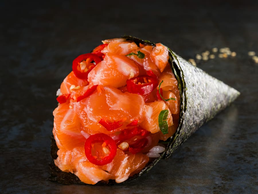 Temaki de Salmão Spicy