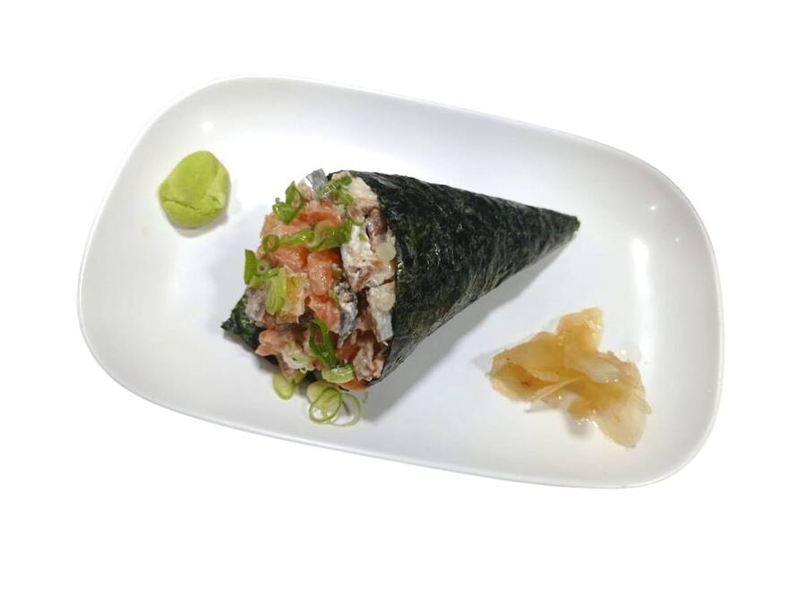 Temaki Salmão Cru c/ Skin